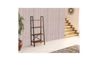 TUYOHW Étagère échelle moderne à 4 niveaux, étagère ouverte, étagère en bois, étagères à cadre métallique pour petits espaces, salon, bureau