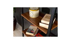 TUYOHW Étagère échelle moderne à 4 niveaux, étagère ouverte, étagère en bois, étagères à cadre métallique pour petits espaces, salon, bureau