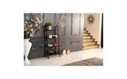 TUYOHW Étagère échelle moderne à 4 niveaux, étagère ouverte, étagère en bois, étagères à cadre métallique pour petits espaces, salon, bureau