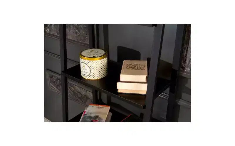 TUYOHW Étagère échelle moderne à 4 niveaux, étagère ouverte, étagère en bois, étagères à cadre métallique pour petits espaces, salon, bureau