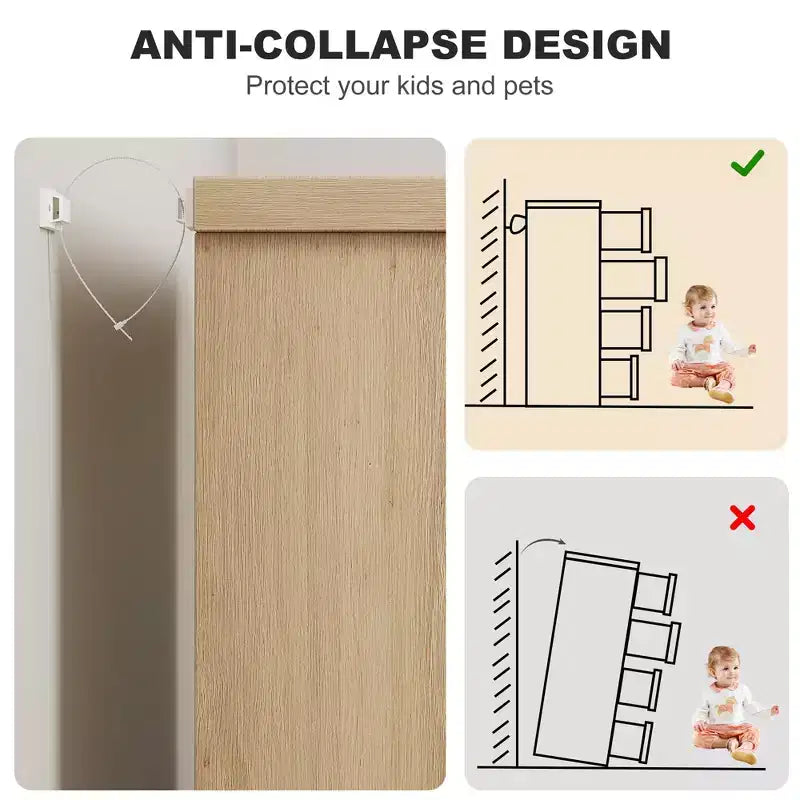 Commode 4 tiroirs, Meuble de rangement pour chambre, Commode en bois avec poignées encastrées pour salon, couloir