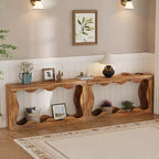 Acekool Table console de ferme de 63 pouces, table de canapé étroite industrielle pour entrée et salon