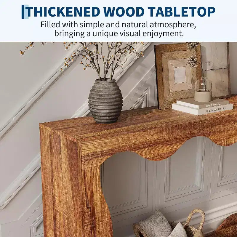 Acekool Table console de ferme de 63 pouces, table de canapé étroite industrielle pour entrée et salon