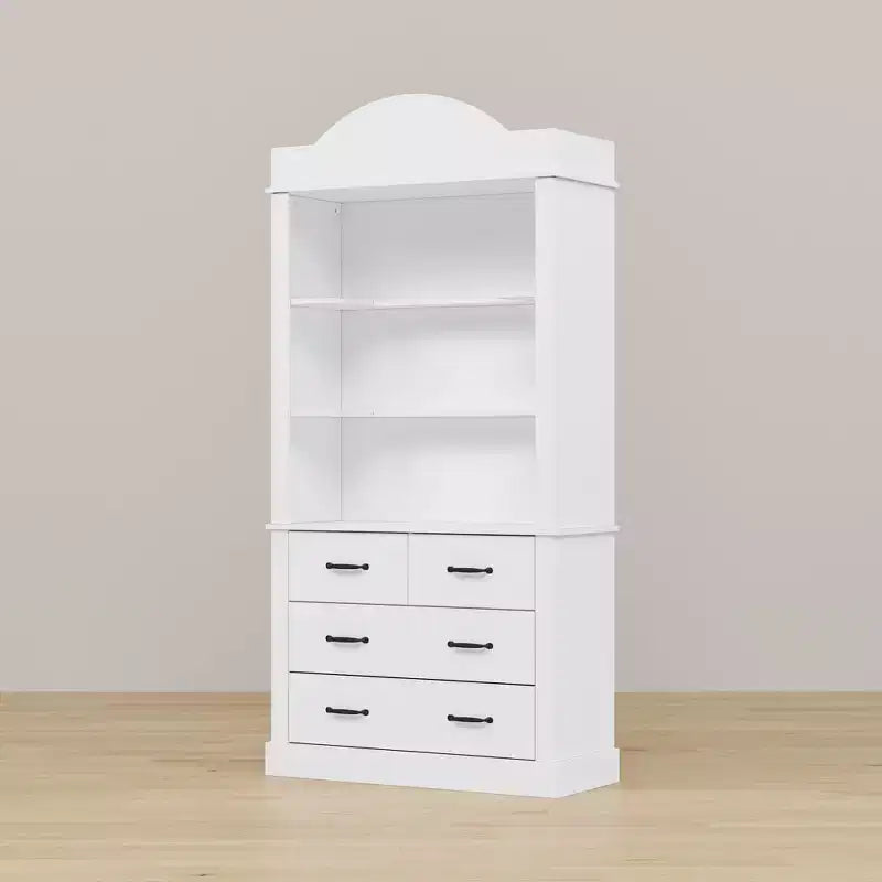 Hitow Meuble de Rangement de Cuisine Autonome Armoire de Rangement avec 4 Tiroirs/Étagères Ouvertes Meuble Organisateur pour Cuisine et Bar à Café