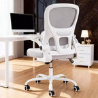 MAYEERTY Chaise de bureau ergonomique avec dossier en maille, soutien lombaire et accoudoirs relevables pour le travail et les études, Kaki