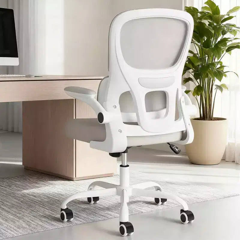 MAYEERTY Chaise de bureau ergonomique avec dossier en maille, soutien lombaire et accoudoirs relevables pour le travail et les études, Kaki