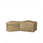 TUYOHW Table basse pentagonale irrégulière, lot de 2, table d'appoint géométrique, table d'appoint de 24/29 po pour salon, ensemble de tables d'appoint, capacité de 110 lb