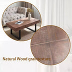 Table basse en bois industrielle Leva GDFStudio avec pieds en métal