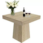 Table à manger carrée, Table de salle à manger style ferme, Petites tables de salle à manger, Tables de cuisine en bois avec pied central pour cuisine, salon