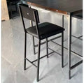 4-Piece Upholstered Bar Stools, Iron Frame