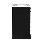 Meuble-lavabo de salle de bain de 30 pouces avec évier, armoire de rangement de salle de bain avec tiroirs et portes à fermeture douce, noir