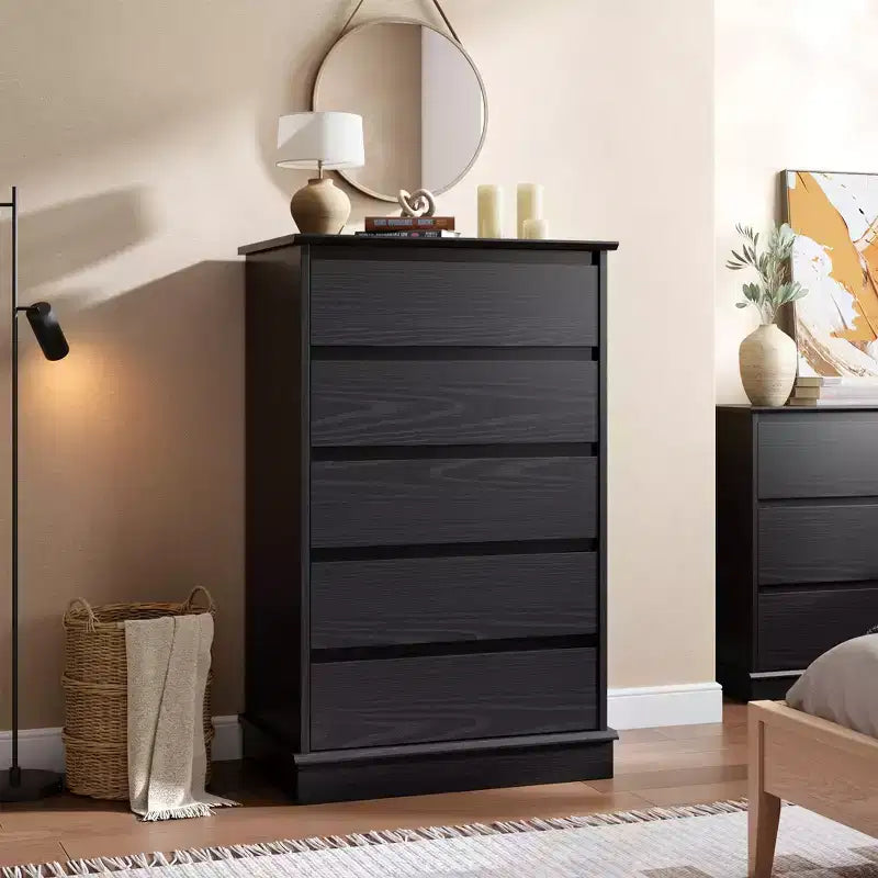 Commode de chambre, commode en bois, meuble TV à double tiroir, organisateur de rangement pour vêtements pour placard, couloir, chambre à coucher,