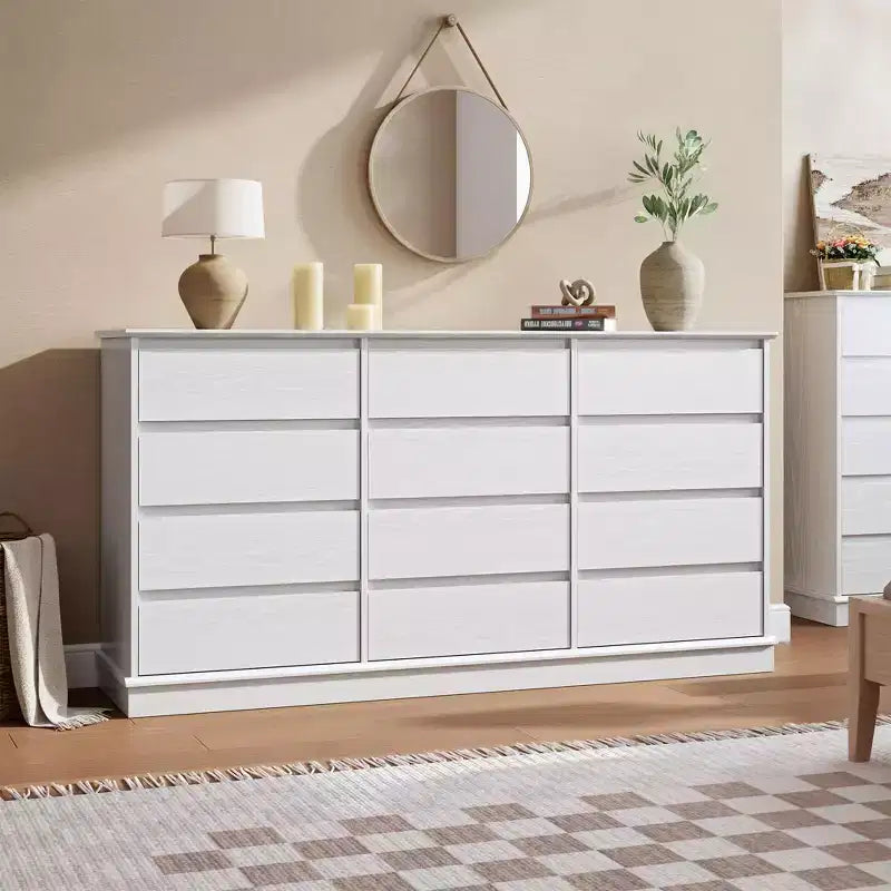 Commode de chambre, commode en bois, meuble TV à double tiroir, organisateur de rangement pour vêtements pour placard, couloir, chambre à coucher,