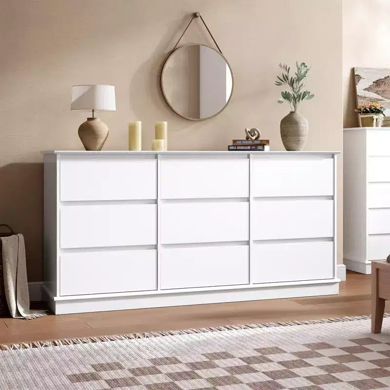 Commode de chambre, commode en bois, meuble TV à double tiroir, organisateur de rangement pour vêtements pour placard, couloir, chambre à coucher,