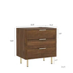 Table de chevet intelligente TUYOHW avec veilleuse à commande vocale et station de charge, table de nuit avec 3 tiroirs, table d'appoint pour chambre à coucher, salon