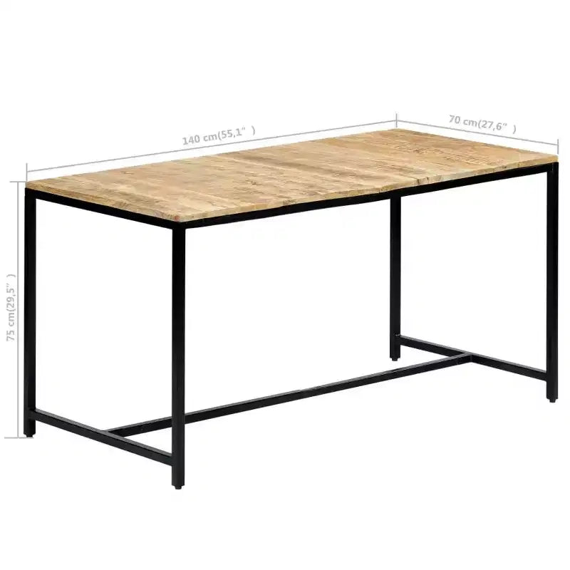 vidaXL Table de salle à manger marron et noir