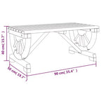 vidaXL Table basse de jardin marron en bois de sapin massif