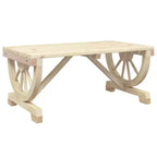 vidaXL Table basse de jardin marron en bois de sapin massif