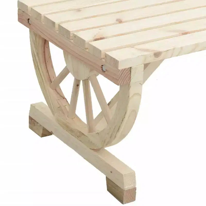 vidaXL Table basse de jardin marron en bois de sapin massif