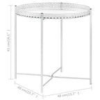 vidaXL Table d'appoint Argentée 40x40x41 cm Verre