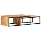vidaXL Tables gigognes 2 pcs Bois d'acacia massif