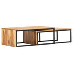 vidaXL Tables gigognes 2 pcs Bois d'acacia massif
