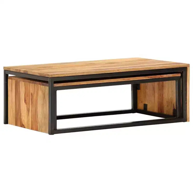 vidaXL Tables gigognes 2 pcs Bois d'acacia massif