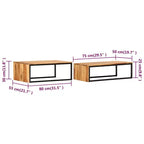 vidaXL Tables gigognes 2 pcs Bois d'acacia massif