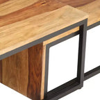 vidaXL Tables gigognes 2 pcs Bois d'acacia massif
