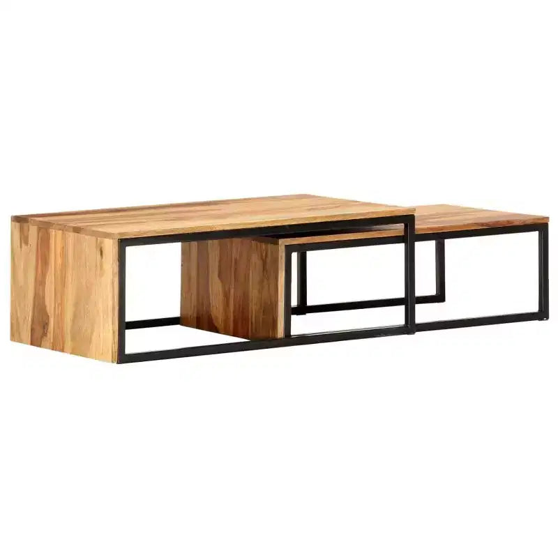 vidaXL Tables gigognes 2 pcs Bois d'acacia massif