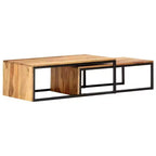 vidaXL Tables gigognes 2 pcs Bois d'acacia massif