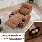 Fauteuil inclinable, fauteuil inclinable à bascule pivotant à 360° pour adultes avec massage et chaleur, fauteuils à bascule électriques pour salon, chambre de bébé