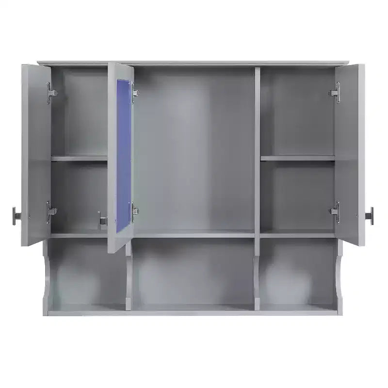 CASAINC Armoire de toilette murale 35 x 28 avec étagères ouvertes, meuble de rangement moderne pour salle de bain