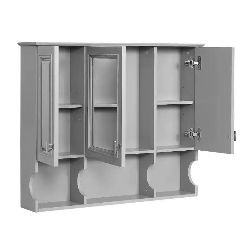 CASAINC Armoire de toilette murale 35 x 28 avec étagères ouvertes, meuble de rangement moderne pour salle de bain