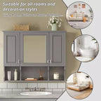 CASAINC Armoire de toilette murale 35 x 28 avec étagères ouvertes, meuble de rangement moderne pour salle de bain