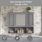 CASAINC Armoire de toilette murale 35 x 28 avec étagères ouvertes, meuble de rangement moderne pour salle de bain