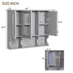 CASAINC Armoire de toilette murale 35 x 28 avec étagères ouvertes, meuble de rangement moderne pour salle de bain