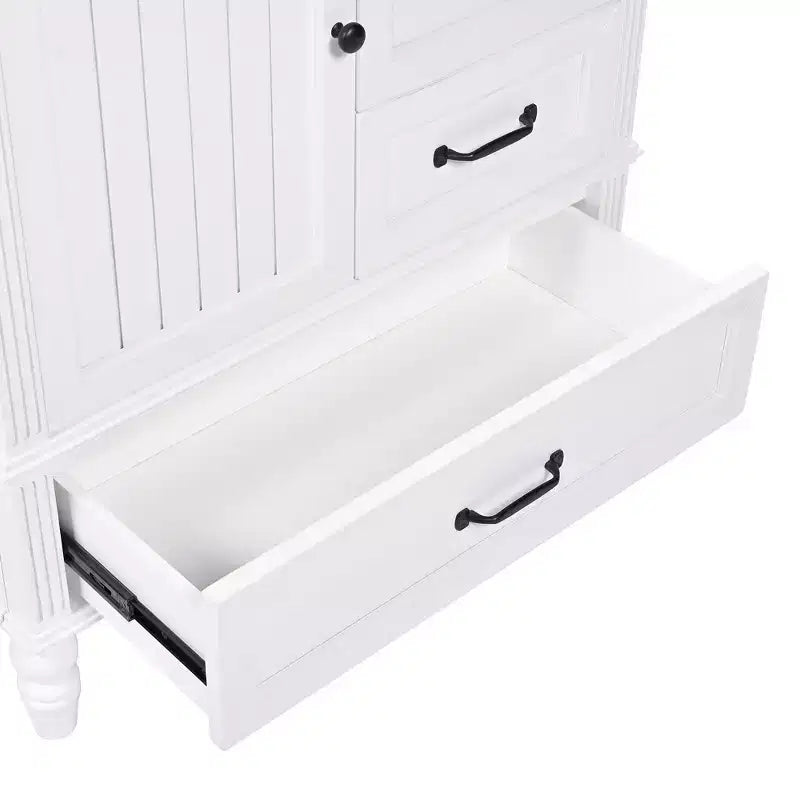 Meuble-lavabo de salle de bain de 30 po avec rangement, meuble bas de salle de bain en bois avec tiroirs et porte