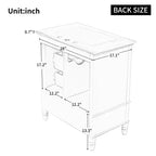 Meuble-lavabo de salle de bain de 30 po avec rangement, meuble bas de salle de bain en bois avec tiroirs et porte
