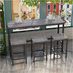 Ensemble de salle à manger 4 pièces avec 4 chaises, ensemble de table bien conçu pour salle à manger, salon, maison ou bureau