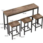Ensemble de salle à manger 4 pièces avec 4 chaises, ensemble de table bien conçu pour salle à manger, salon, maison ou bureau