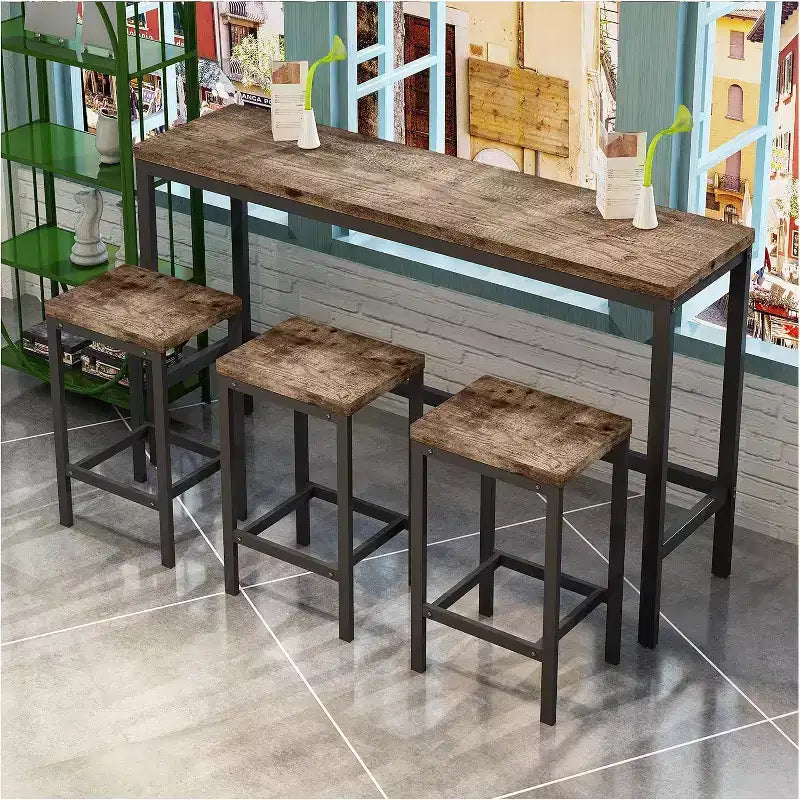 Ensemble de salle à manger 4 pièces avec 4 chaises, ensemble de table bien conçu pour salle à manger, salon, maison ou bureau