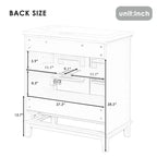Meuble de salle de bain 2 en 1 avec lavabo et rangements, meuble bas de salle de bain en bois avec tiroirs et portes