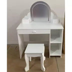 Coiffeuse pour enfants en MDF style vague avec lumière LED (avec accessoires)