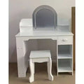 MDF Kids Rounded-Edge Vanity with LED Light (with Accessories)