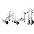 1000 Lbs Capacity Aluminum Folding Hand Truck, 4-in-1 Convertible Dolly Cart with Rubber Wheels for Warehouse Supermarket Garden