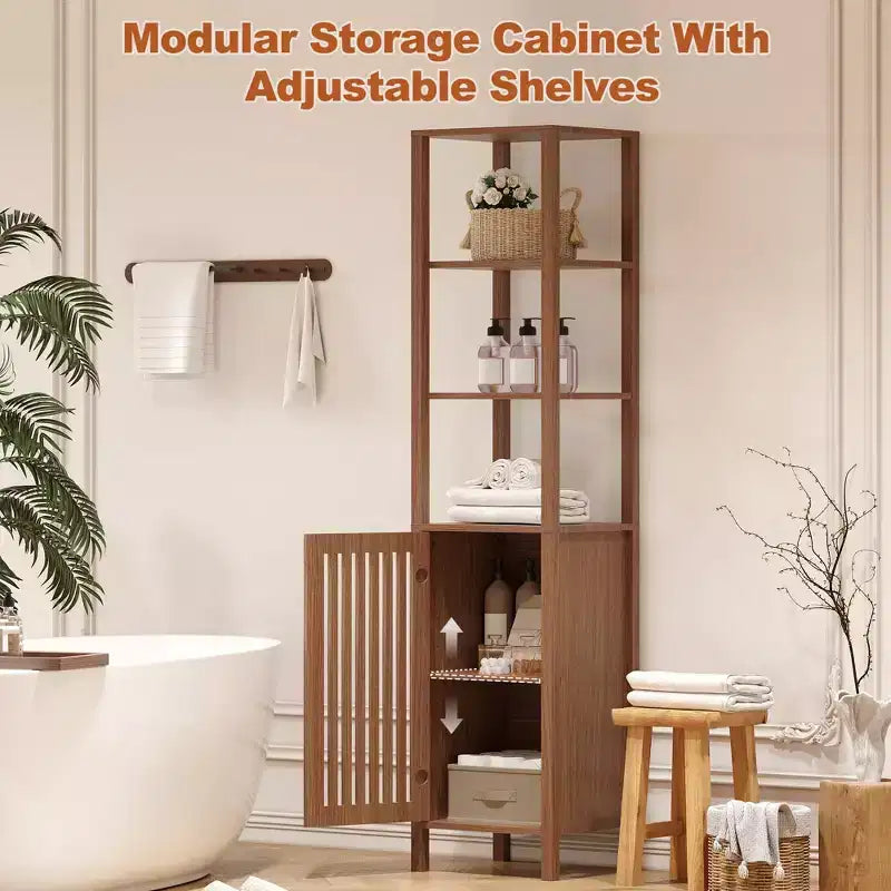Meuble TV avec étagères, meuble TV de style ferme pour téléviseurs de 70 pouces, meubles TV de salon avec étagères réglables et armoire de rangement