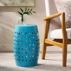 Table d'appoint cylindrique industrielle Zeus & Ruta 12 avec découpe incurvée pour l'intérieur et l'extérieur