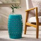 Table d'appoint cylindrique industrielle Zeus & Ruta 12 avec découpe incurvée pour l'intérieur et l'extérieur