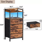 Meuble de rangement avec 4 tiroirs, équipé d'un plateau en bois et d'une coiffeuse, adapté aux chambres et aux cuisines, 41x29x83.5 cm